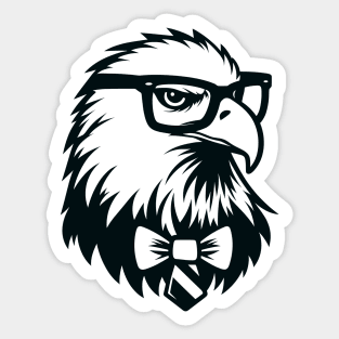 Nerdy Smart Eagle Sticker